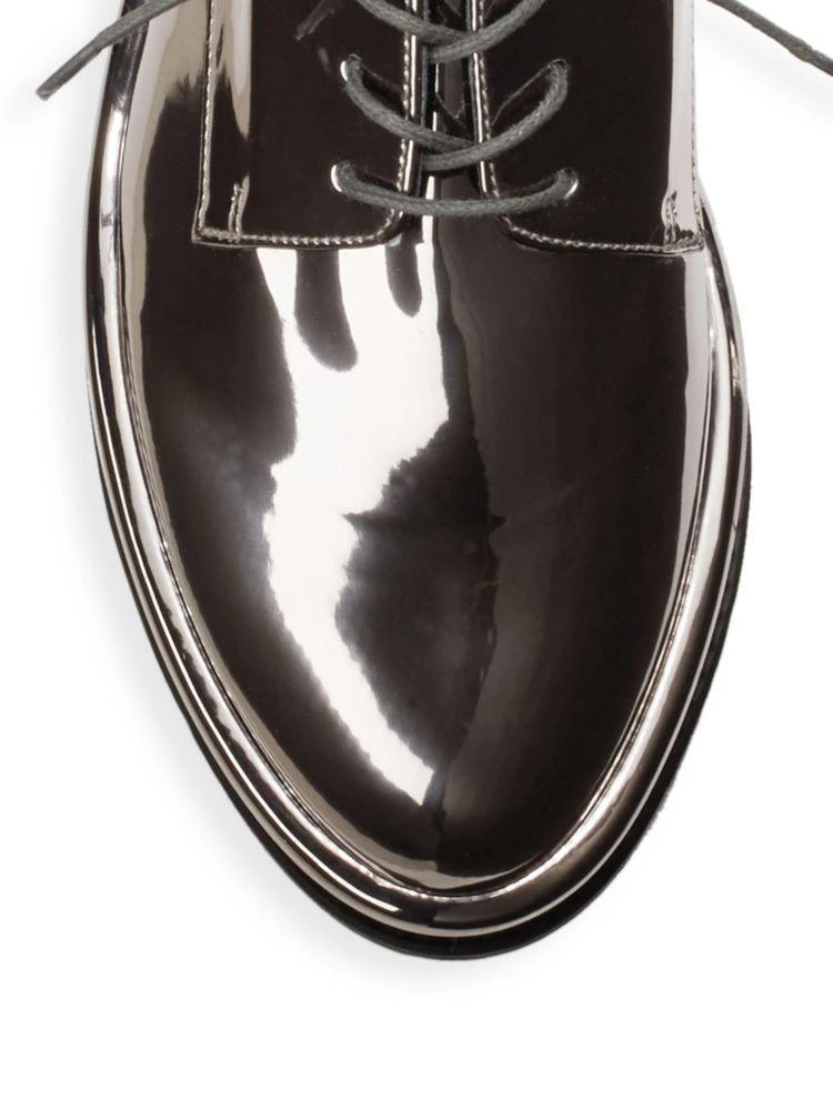 商品Stuart Weitzman|Stuart Weitzman Metallic Flatform Oxfords,价格¥947,第3张图片详细描述