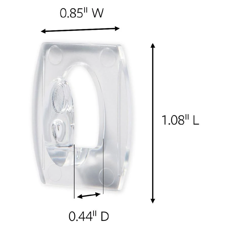 商品Command|Mini Clear Hooks with Clear Strips,价格¥49,第2张图片详细描述