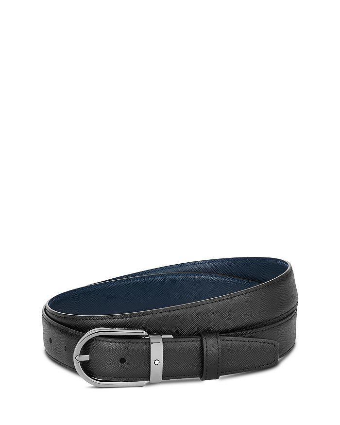 商品MontBlanc|Men's Horseshoe Reversible Saffiano Leather Belt,价格¥2497,第3张图片详细描述