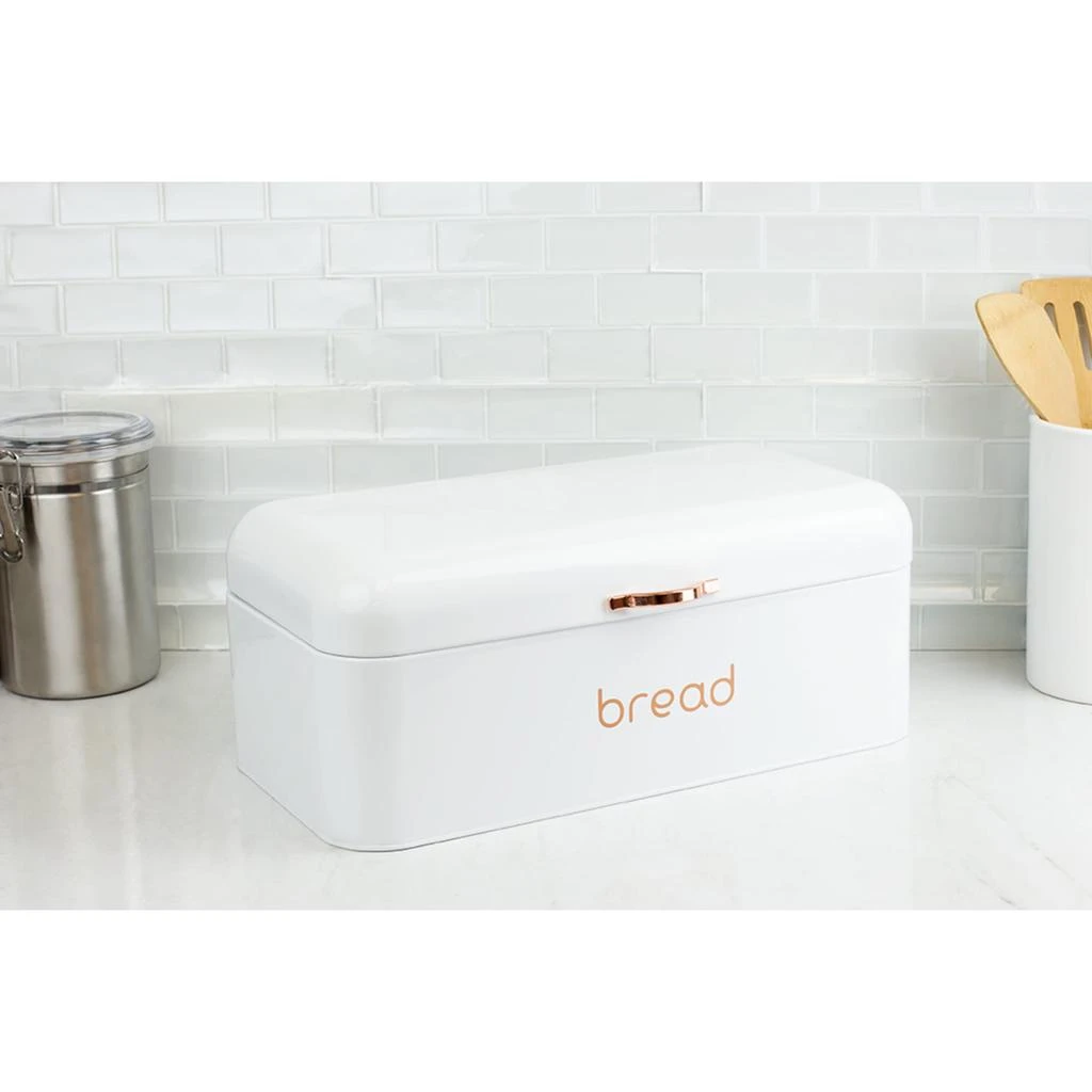 商品Home Basics|Home Basics Grove Bread Box, White,价格¥210,第3张图片详细描述