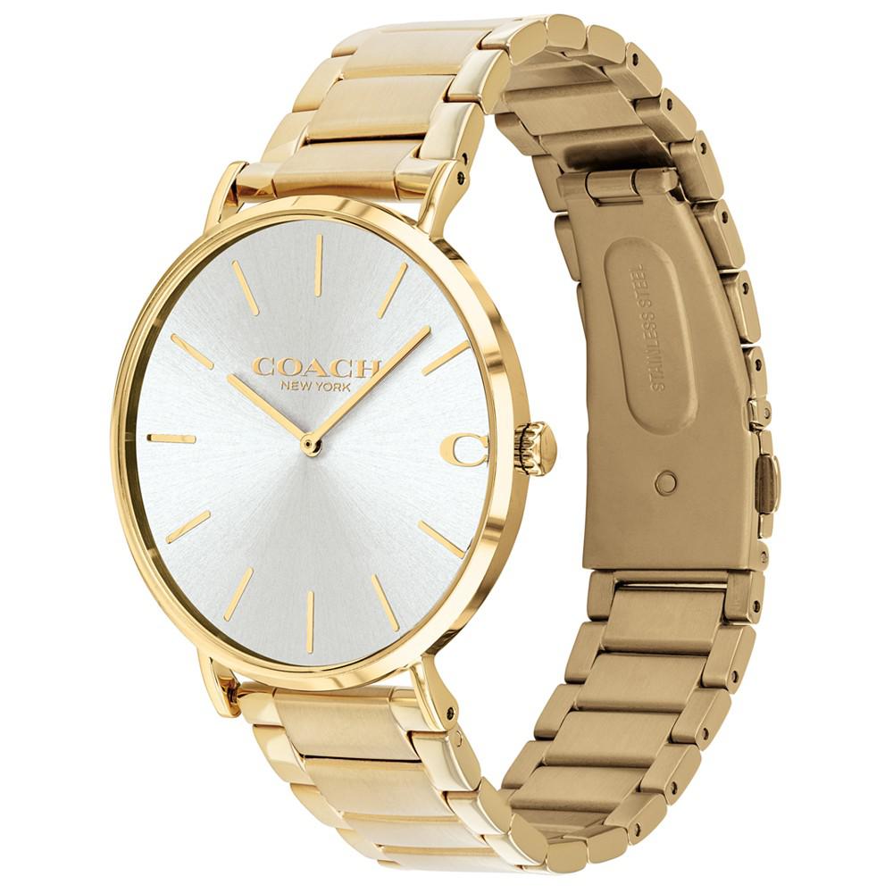 Men's Charles Gold-Tone Stainless Steel Bracelet Watch 41mm商品第2张图片规格展示