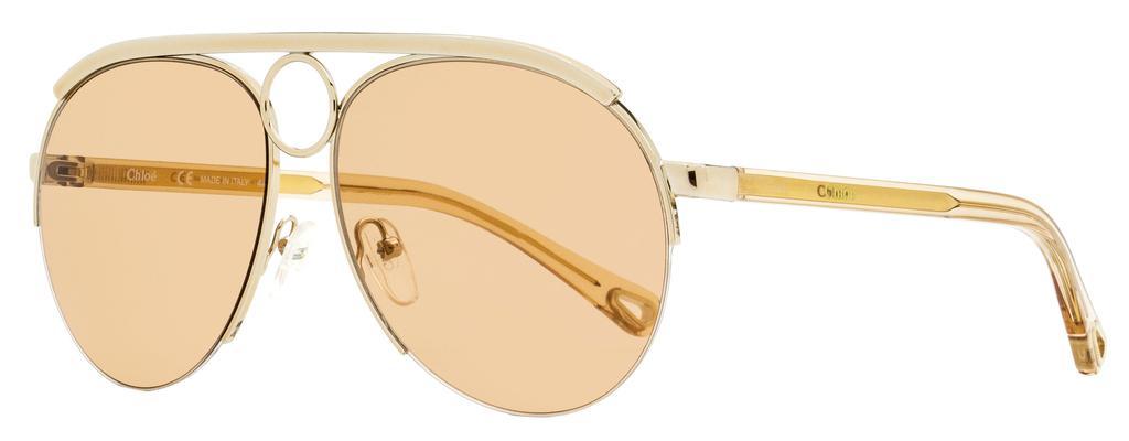 商品Chloé|Chloe Women's Romie Sunglasses CE152S 841 Gold/Transparent Peach 59mm,价格¥724,第1张图片
