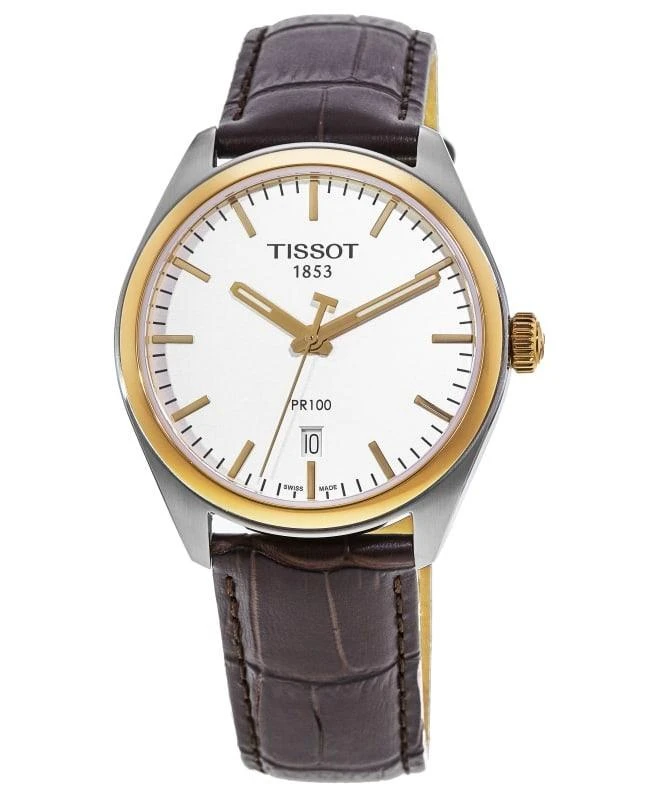 商品Tissot|Tissot PR 100 Quartz Silver Dial Leather Strap Men&apos;s Watch T101.410.26.031.00,价格¥1040,第1张图片