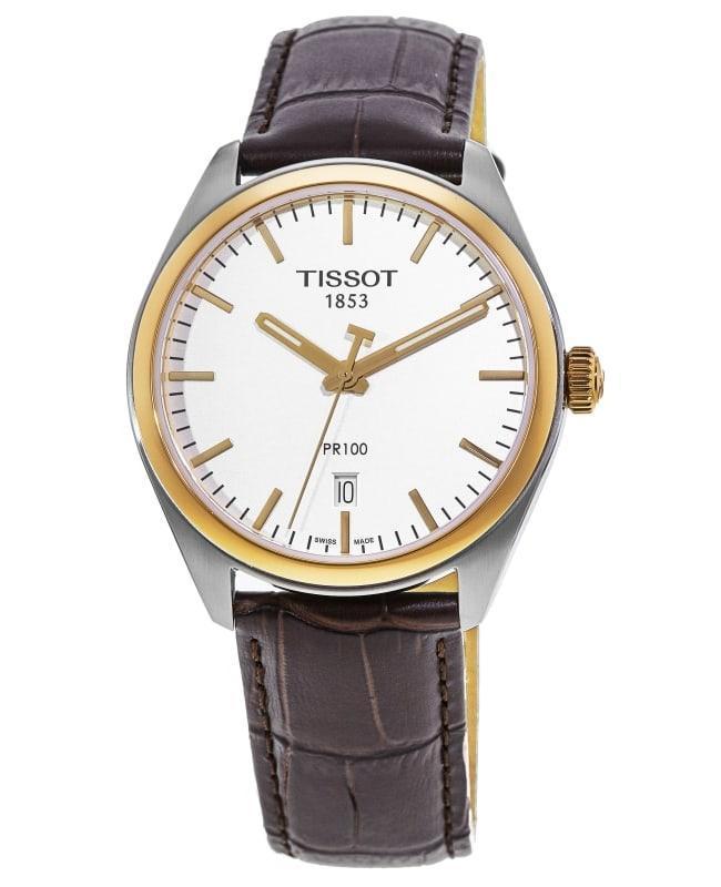 商品Tissot|Tissot PR 100 Quartz Silver Dial Leather Strap Men's Watch T101.410.26.031.00,价格¥973,第1张图片