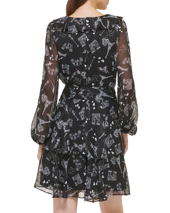 商品Karl Lagerfeld Paris|Signature Print Belted Dress,价格¥332,第2张图片详细描述