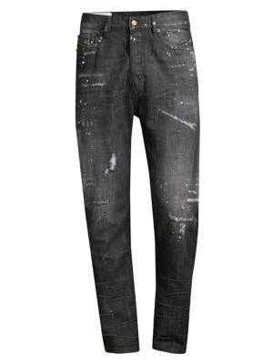 商品Diesel|Vider Slim-Fit Straight-Leg Distressed Jeans,价格¥755,第4张图片详细描述