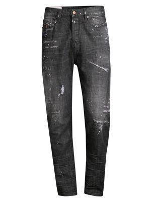 商品Diesel|Vider Slim-Fit Straight-Leg Distressed Jeans,价格¥697,第6张图片详细描述
