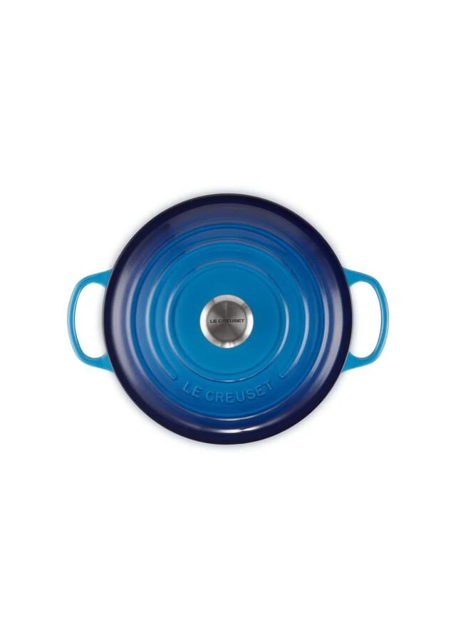 商品Le Creuset|Signature cast iron round casserole 26cm azure,价格¥3230,第3张图片详细描述