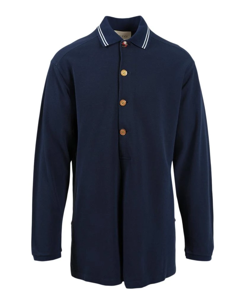 商品Gucci|Long Sleeve Cotton Polo,价格¥1780,第1张图片