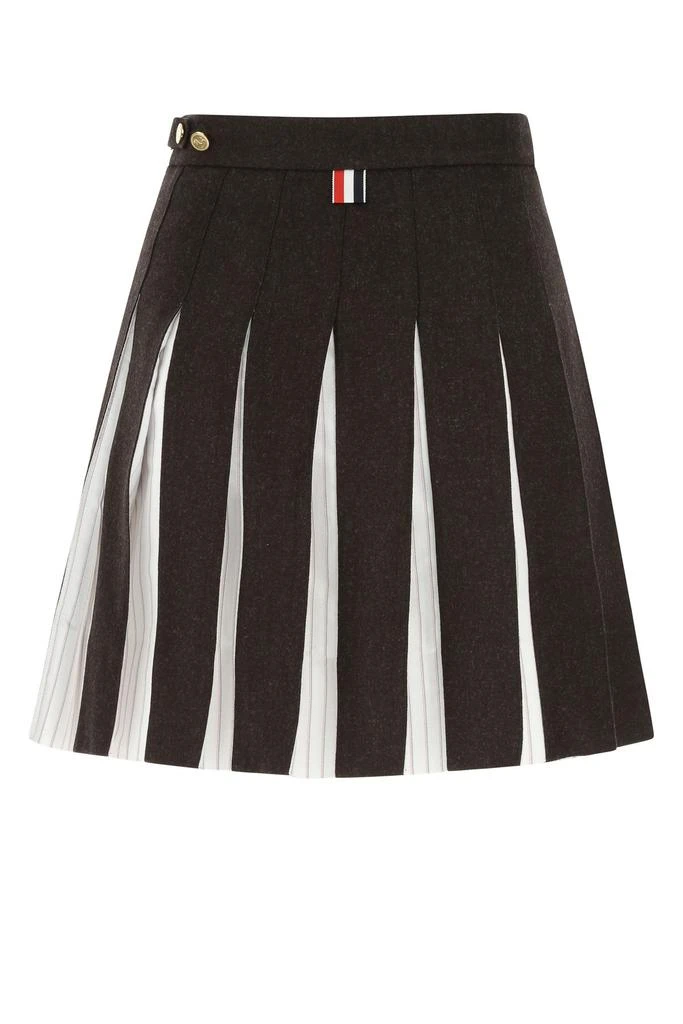 商品Thom Browne|Charcoal wool mini skirt,价格¥5862,第1张图片