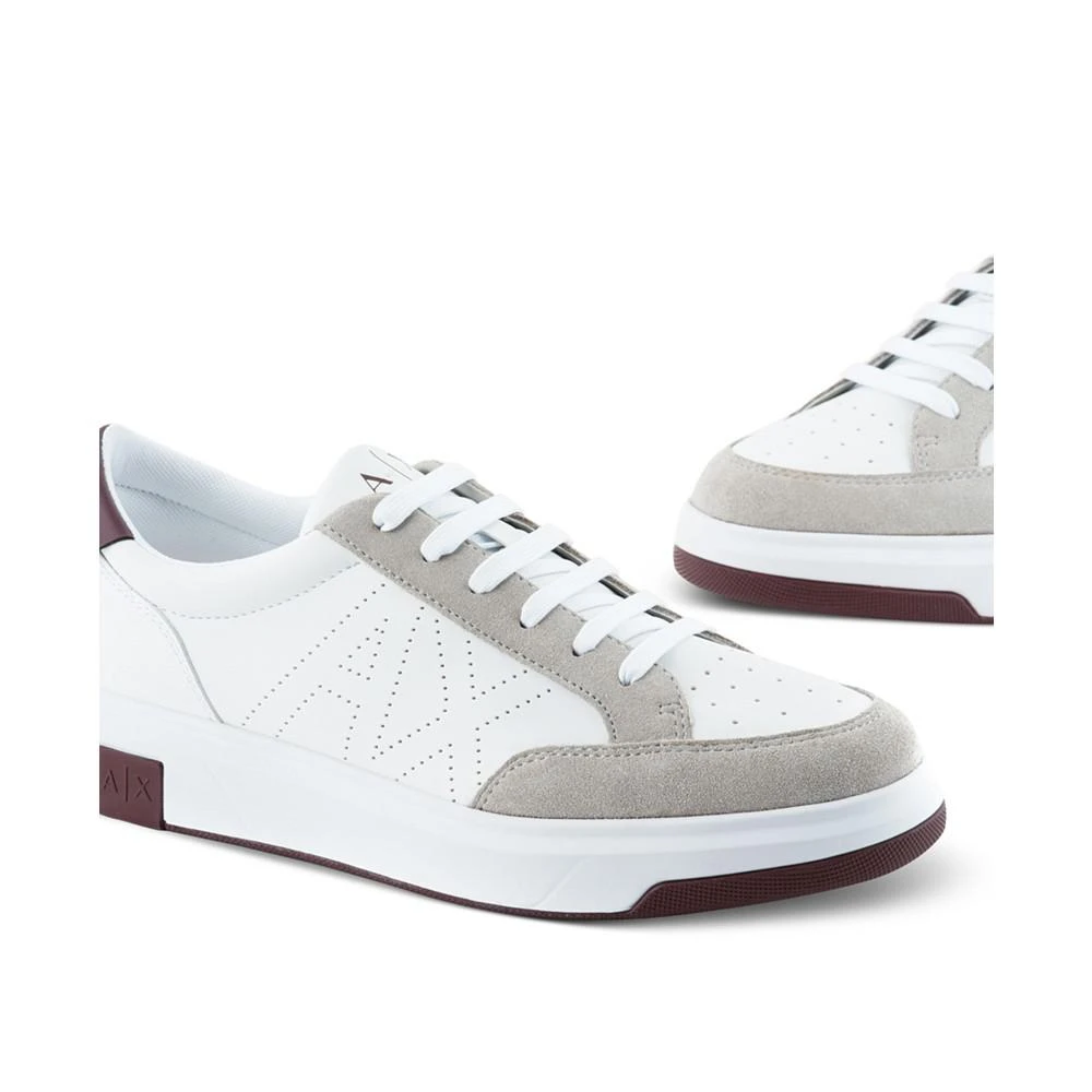 商品Armani Exchange|Men's Suede Logo Detail Sneakers,价格¥1468,第4张图片详细描述