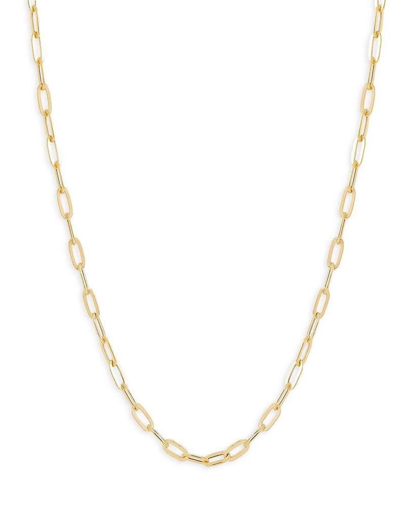 商品Bloomingdale's|Flat Paperlink Chain Necklace in 14K Yellow Gold, 18" - Exclusive,价格¥6429,第1张图片