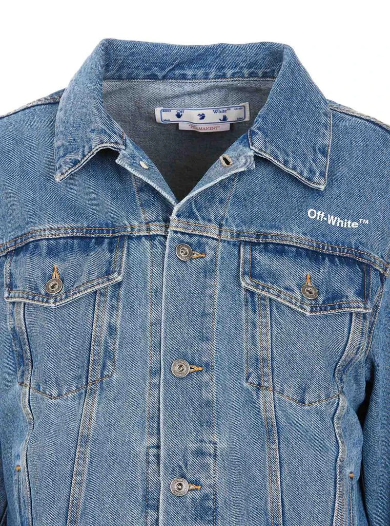 商品Off-White|Off-White Diagonal Logo Denim Jacket,价格¥3983,第4张图片详细描述