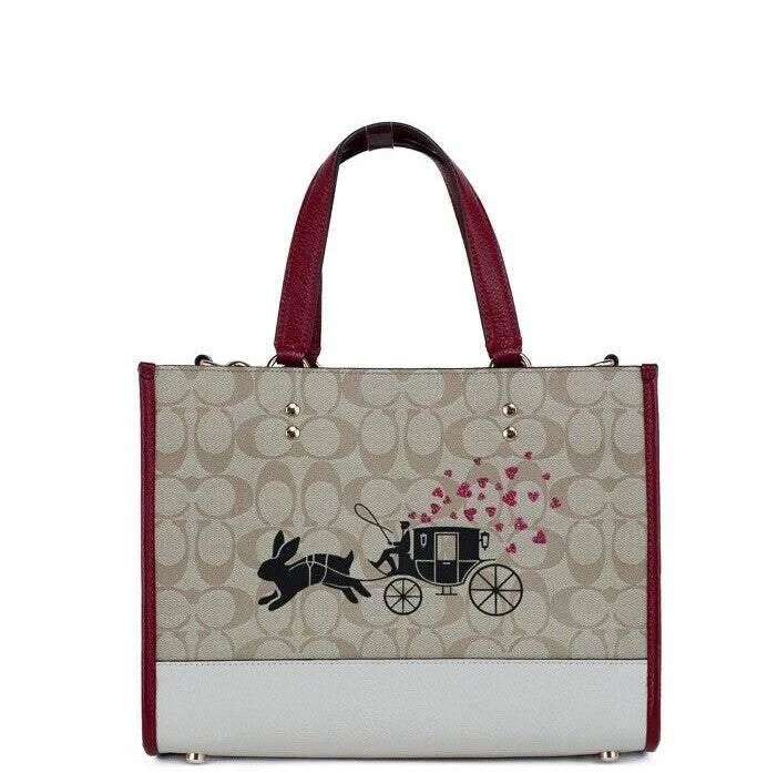 商品Coach|COACH Dempsey Medium Lunar New Year Rabbit Signature Carryall Tote Bag,价格¥2683,第1张图片