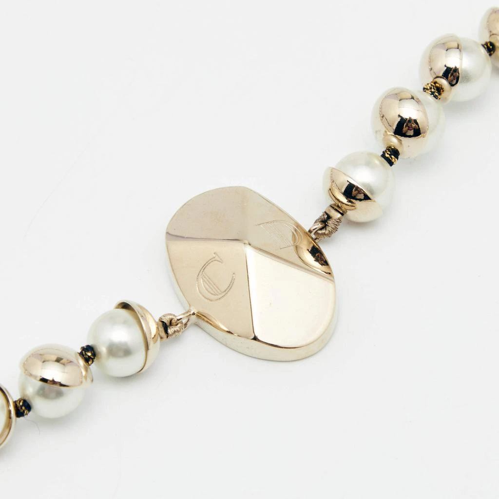 商品[二手商品] Dior|Dior Miss En Dior Faux Pearls Gold Tone Metal Set of 2 Necklaces,价格¥4934,第3张图片详细描述