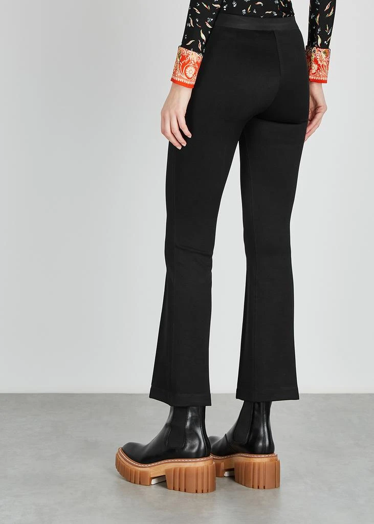 商品Helmut Lang|Black flared stretch-jersey leggings,价格¥2991,第3张图片详细描述