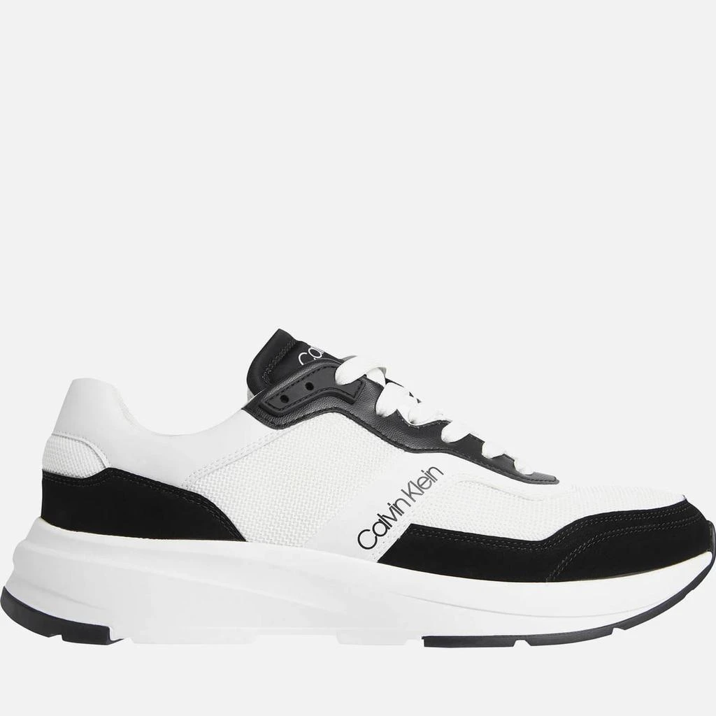 商品Calvin Klein|CALVIN KLEIN MEN'S LOW TOP RUNNING STYLE TRAINERS - WHITE/BLACK,价格¥573,第1张图片