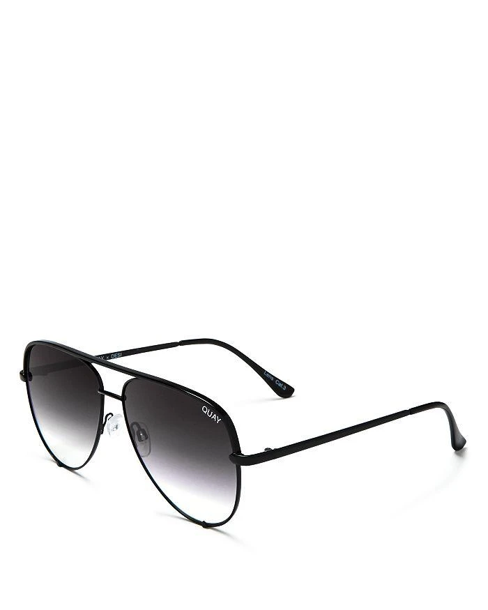 商品Quay|Quay Women's High Key Brow Bar Aviator Sunglasses, 56mm,价格¥482,第3张图片详细描述