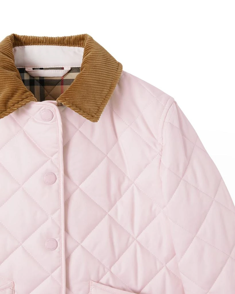 商品Burberry|Girl's Daley Diamond-Quilted Vintage Check, Size 3-14,价格¥2192,第4张图片详细描述