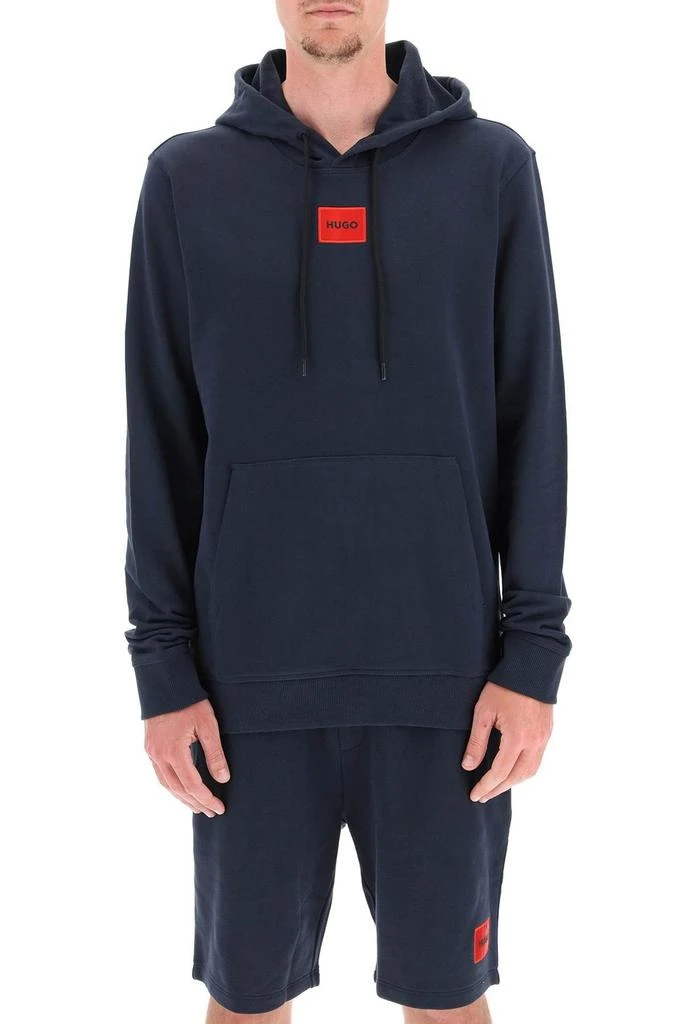 商品Hugo Boss|Hugo Boss Logo Patch Drawstring Hoodie,价格¥502,第2张图片详细描述