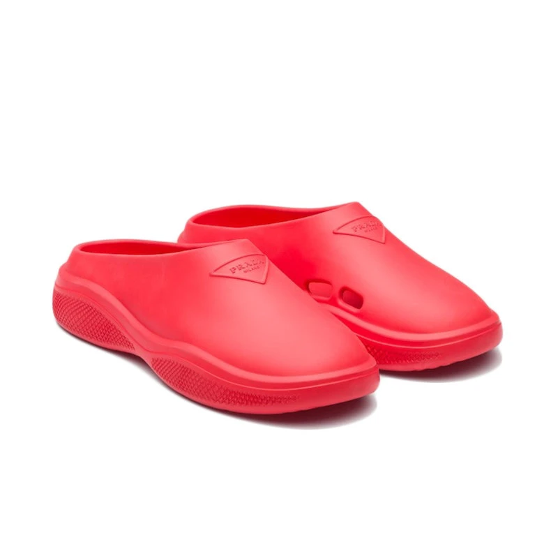 商品Prada|【预售3-7天】PRADA/普拉达  男士红色泡沫橡胶穆勒鞋凉拖2S2959_3LKD_F0011,价格¥3983,第4张图片详细描述