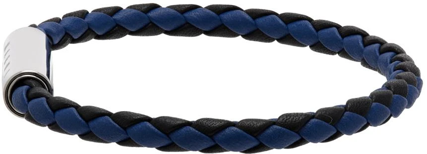 商品Marni|Black & Navy Braided Bracelet,价格¥928,第3张图片详细描述