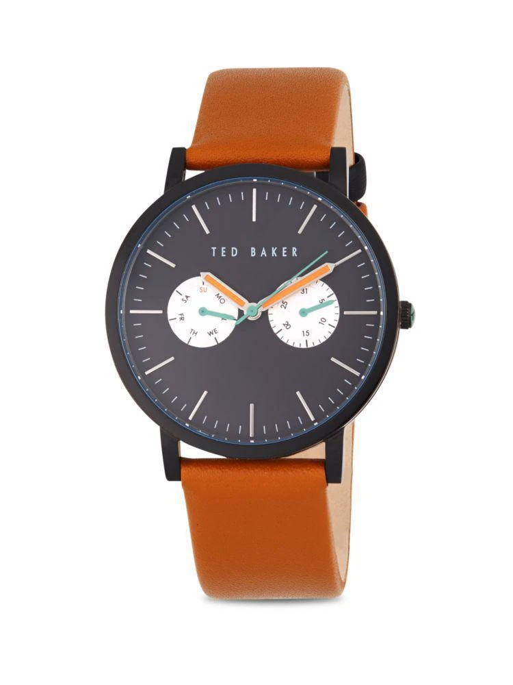 商品Ted Baker London|Round Leather Strap Watch,价格¥619,第1张图片