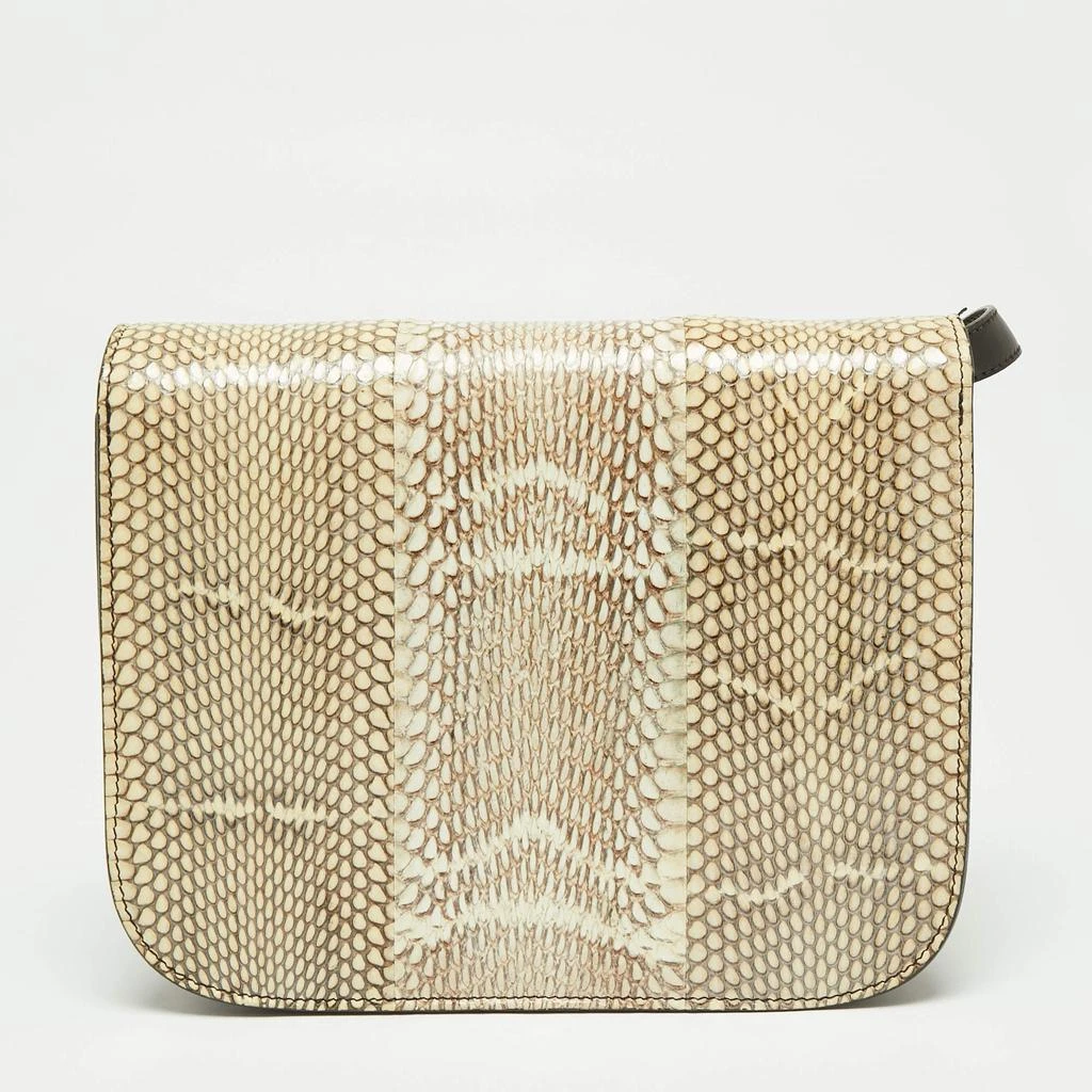 商品[二手商品] Celine|Celine Beige/Cream Watersnake Medium Classic Box Shoulder Bag,价格¥11417,第4张图片详细描述