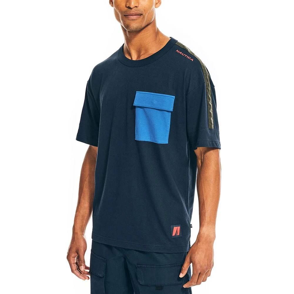 商品Nautica|Men's Relaxed-Fit Mixed Media Pocket T-Shirt,价格¥102,第1张图片