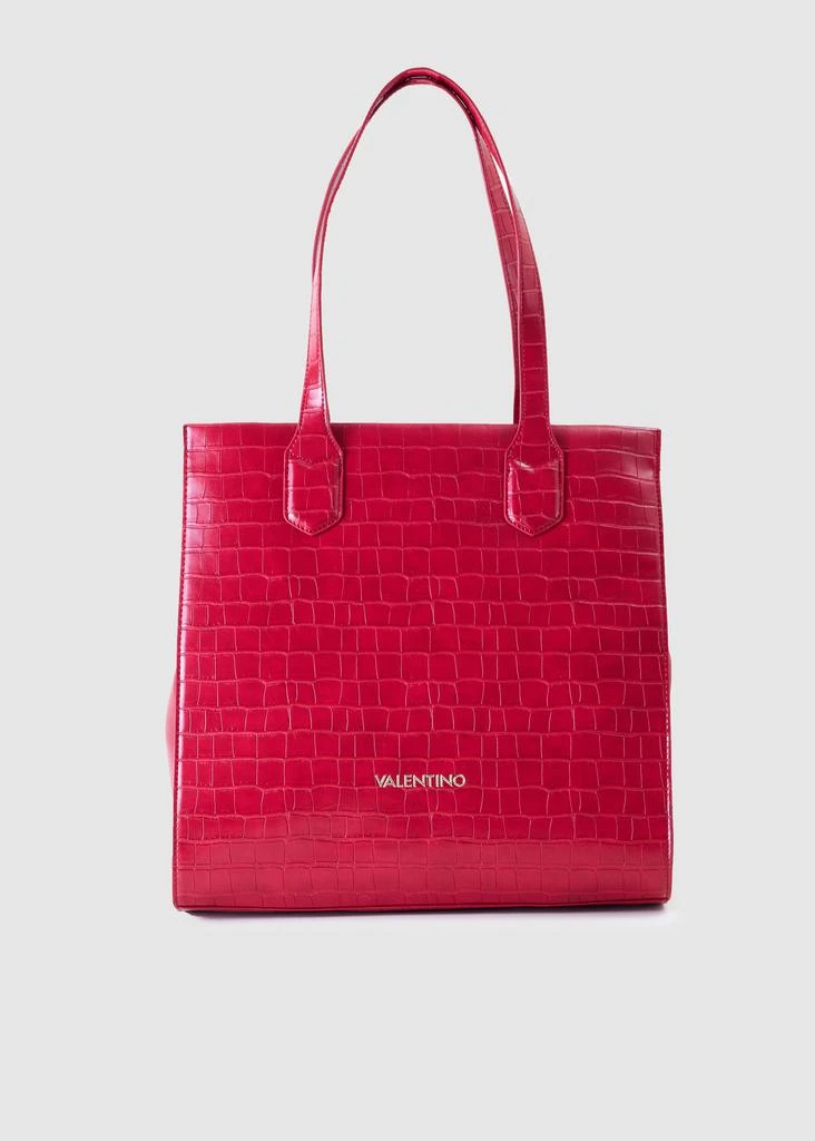 商品Mario Valentino|Valentino Bags Womens Satai Faux Croc Handbag With Handle In Nero,价格¥662,第1张图片