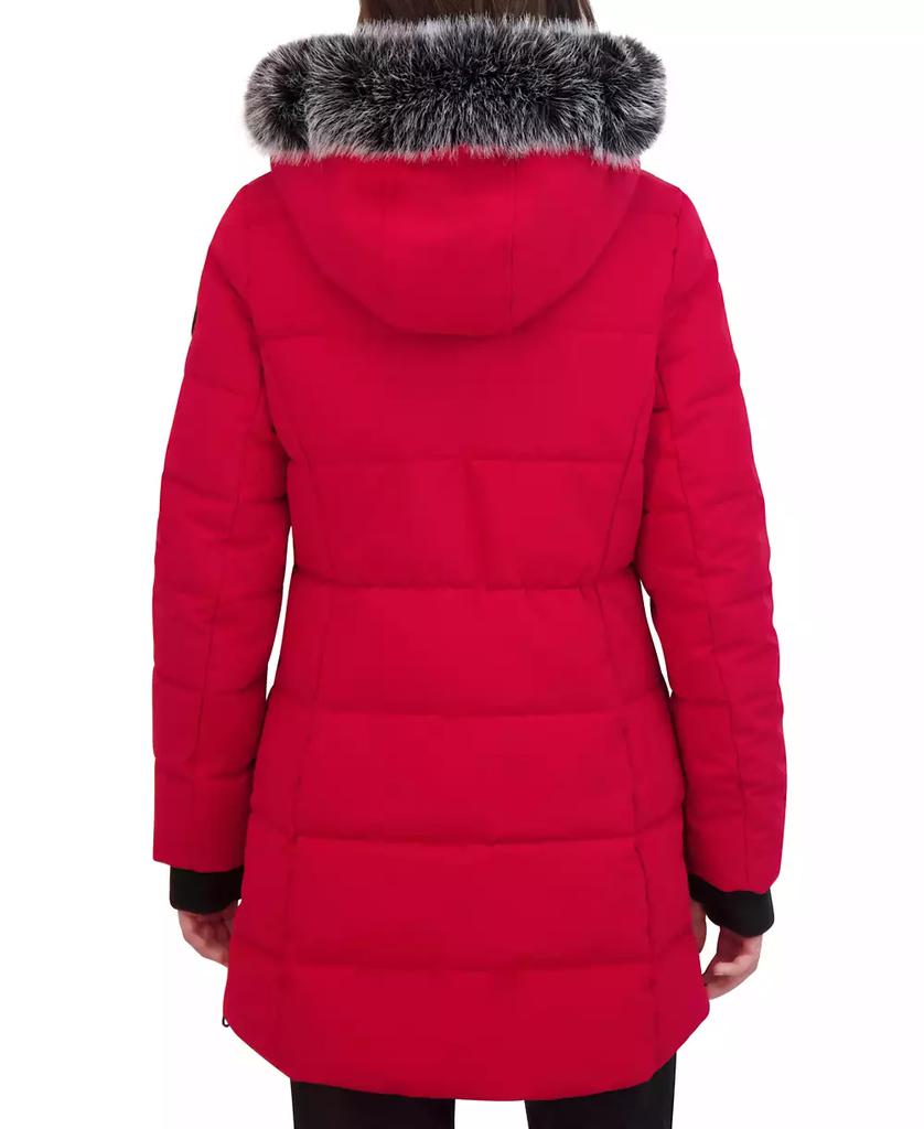 Puffer Coat Removable Faux Fur Trim Water Resistant Nautica Womens
