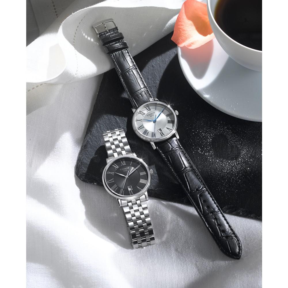 商品Tissot|Men's Swiss Carson Premium Stainless Steel Bracelet Watch 40mm,价格¥2720,第7张图片详细描述