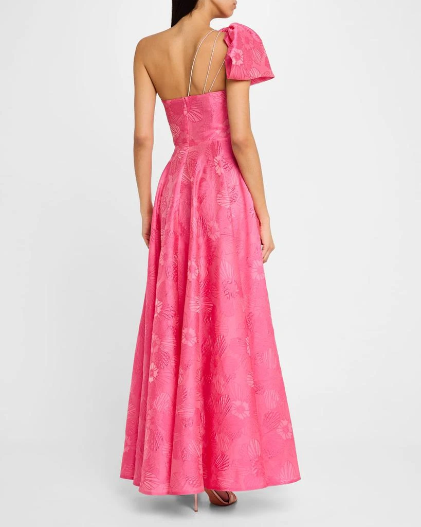 商品Talbot Runhof|Anemone Jacquard Crystal-Strappy One-Shoulder Gown,价格¥17762,第3张图片详细描述