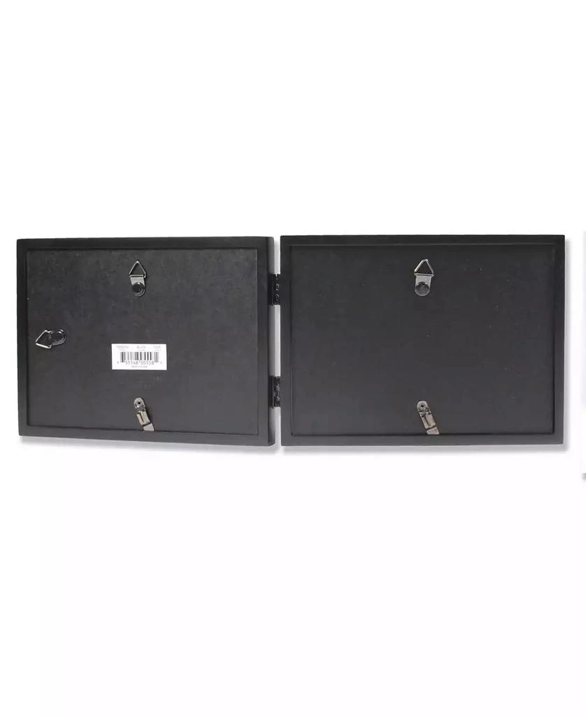 商品Lawrence Frames|Hinged Double Black Wood Picture Frame - Gallery Collection - 5" x 7",价格¥275,第2张图片详细描述