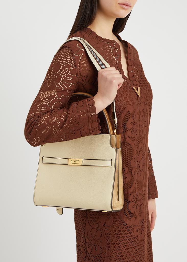 商品Tory Burch|Lee Radziwill small cream leather top handle bag,价格¥9179,第7张图片详细描述