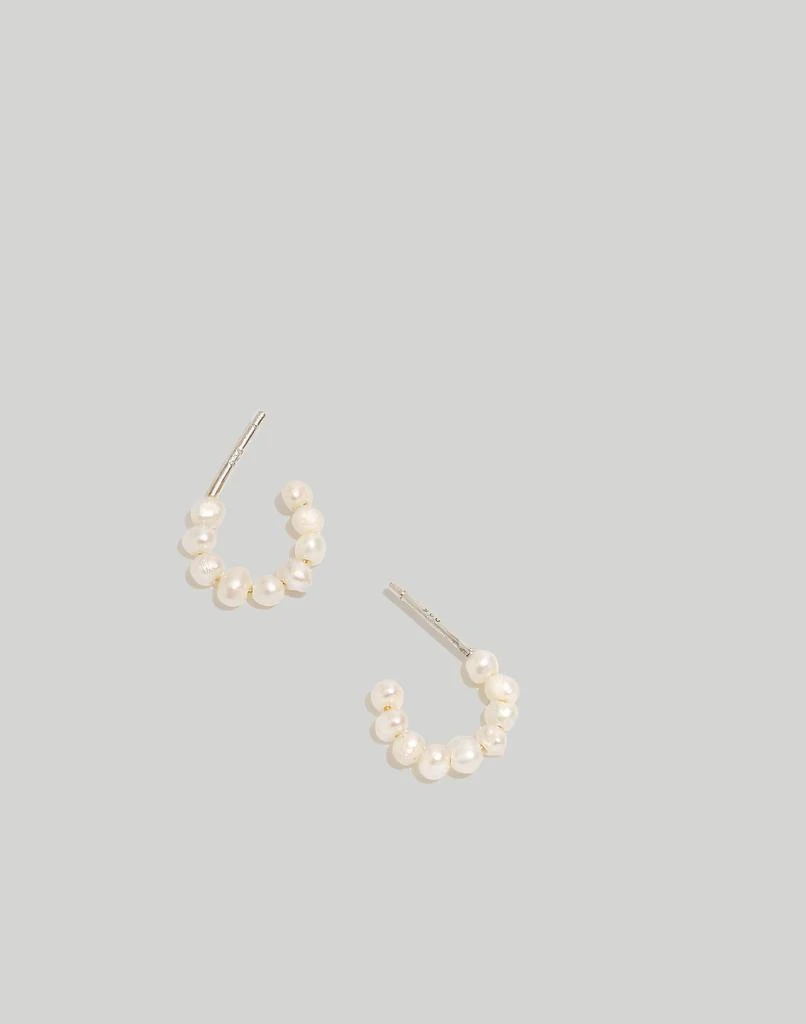 商品Madewell|Freshwater Pearl Huggie Hoop Earrings,价格¥272,第1张图片