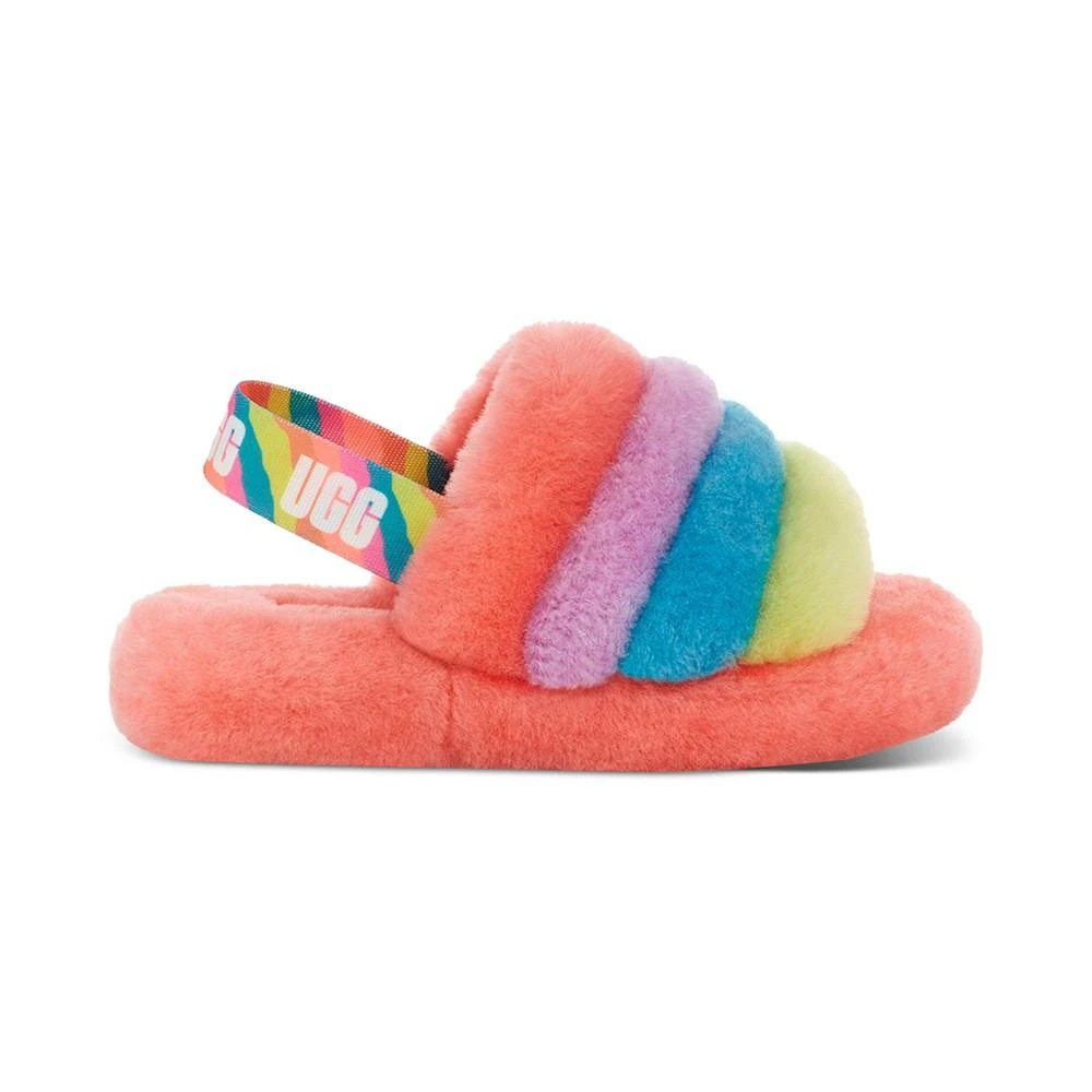 商品UGG|Kids Fluff Yeah Peach Multi Slingback Sandals,价格¥418,第2张图片详细描述