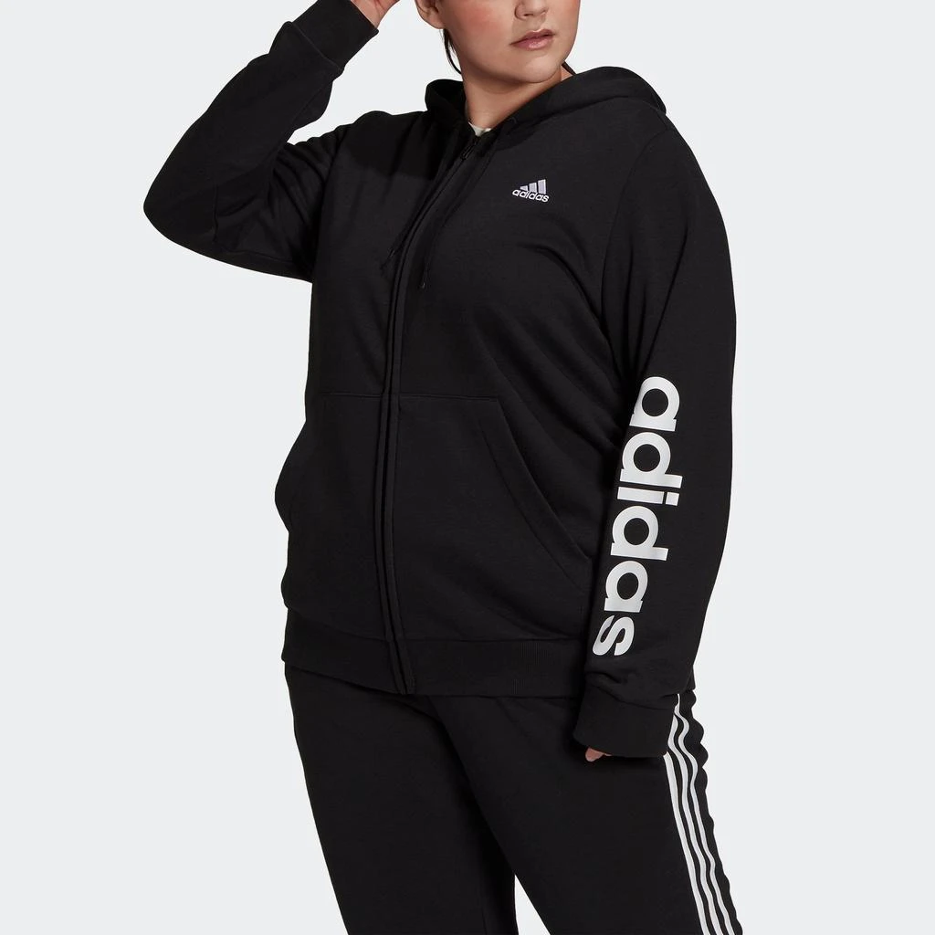 商品Adidas|Women's adidas Essentials Logo Full-Zip Hoodie (Plus Size),价格¥431,第1张图片