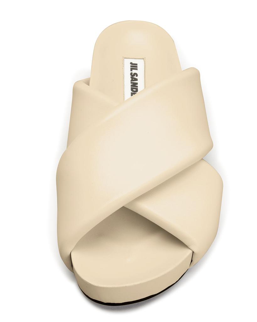 Lambskin Crisscross Slide Sandals商品第5张图片规格展示