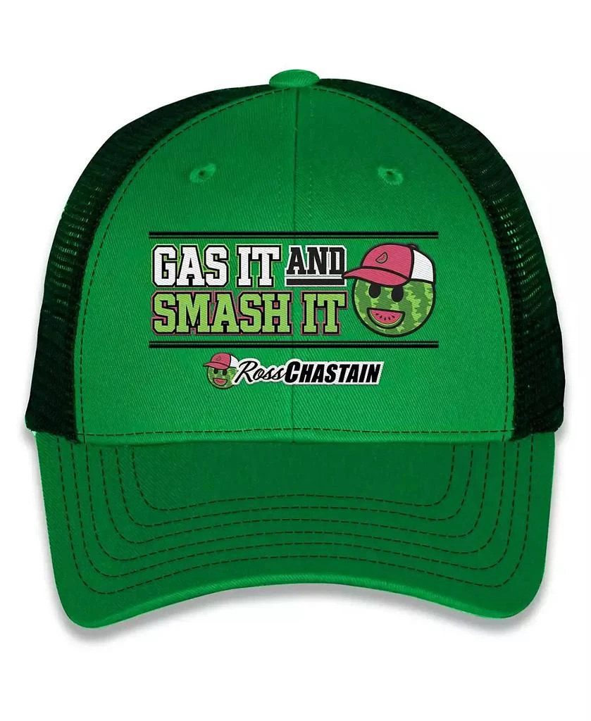 商品Trackhouse Racing Team Collection|Men's Green Ross Chastain Gas It or Smash It Melon Man Hat,价格¥185,第2张图片详细描述