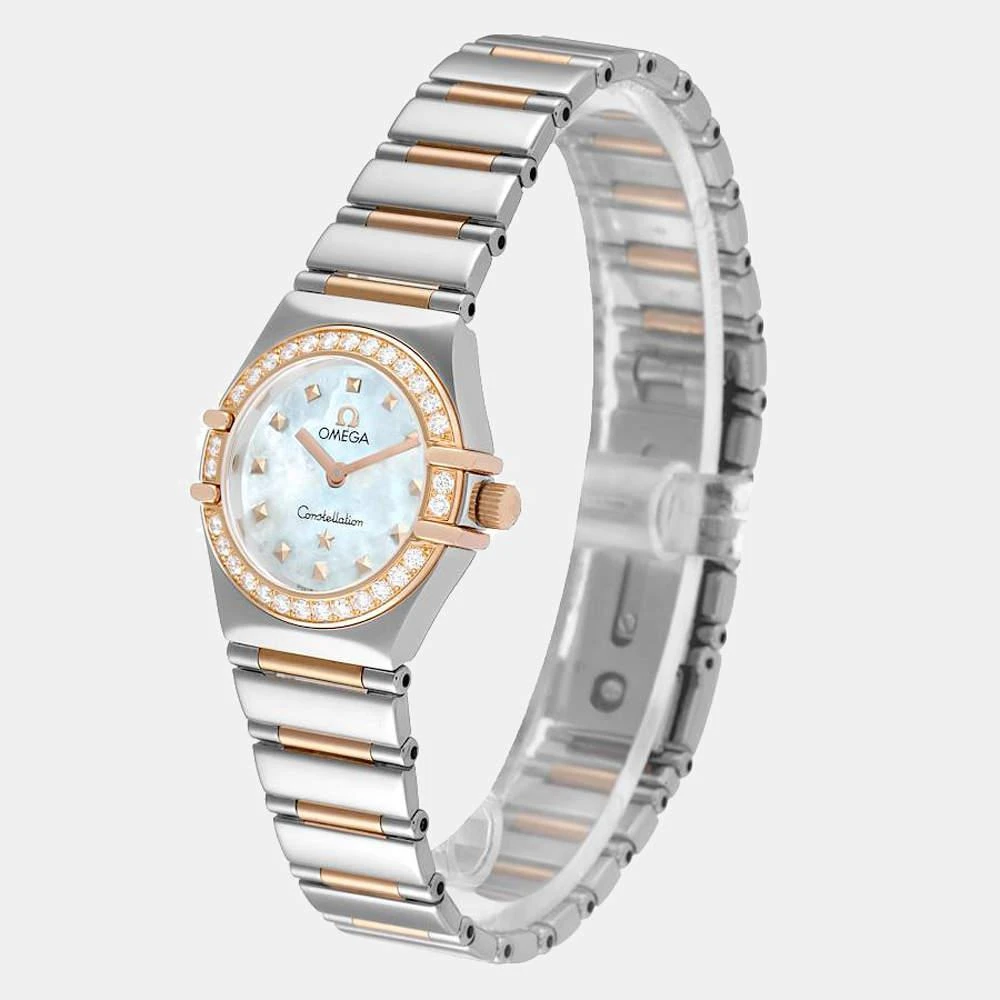 Omega MOP Diamonds 18k Rose Gold And Stainless Steel Constellation My Choice 1368.71.00 Women's Wristwatch 22.5 mm 商品