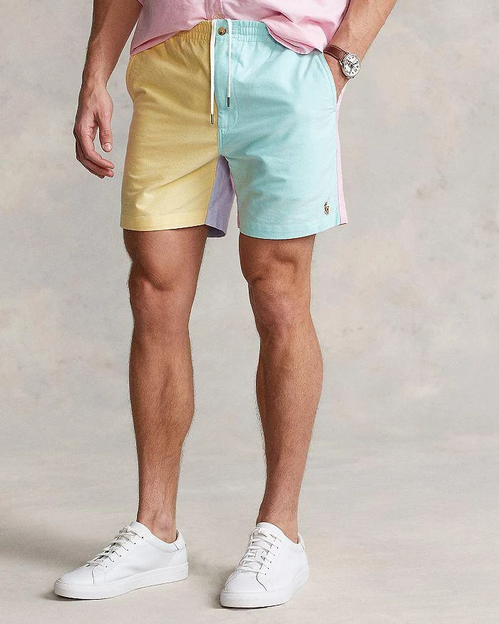 商品Ralph Lauren|6-Inch Cotton Oxford Color Blocked Classic Fit Shorts ,价格¥413,第3张图片详细描述