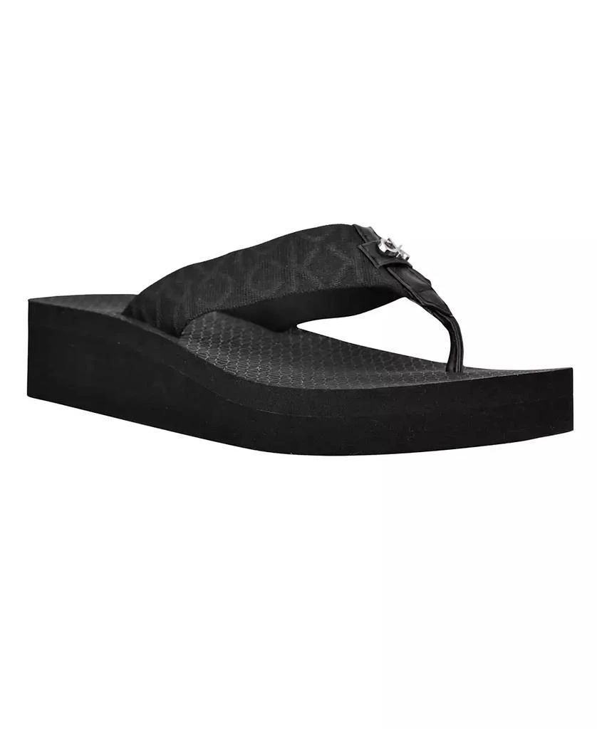 商品Calvin Klein|Women's Meena Logo Platform Flip-Flop Sandals,价格¥202,第1张图片