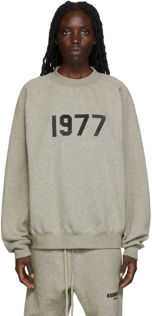 商品Essentials|Gray Cotton Sweatshirt,价格¥632,第1张图片