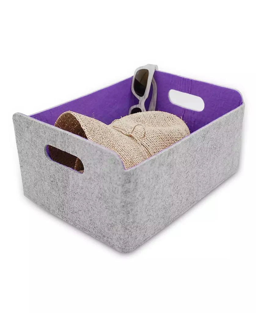 商品Welaxy|Felt 3 Piece Collapsible Storage Bin Set,价格¥252,第2张图片详细描述