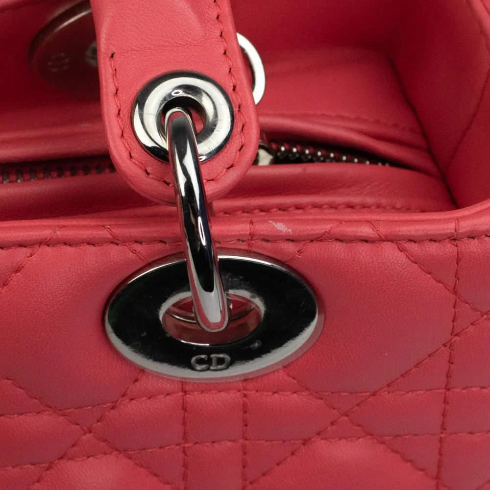 Dior Pink Leather Small Cannage Lady Dior Shoulder Tote Bag  商品