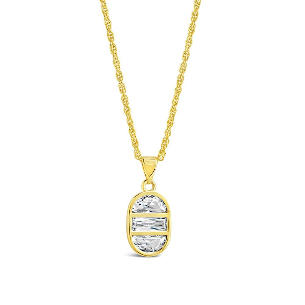 商品Sterling Forever|Hoop and Cubic Zirconia Pendanet Necklace Peace & Joy Gift Set,价格¥355,第3张图片详细描述