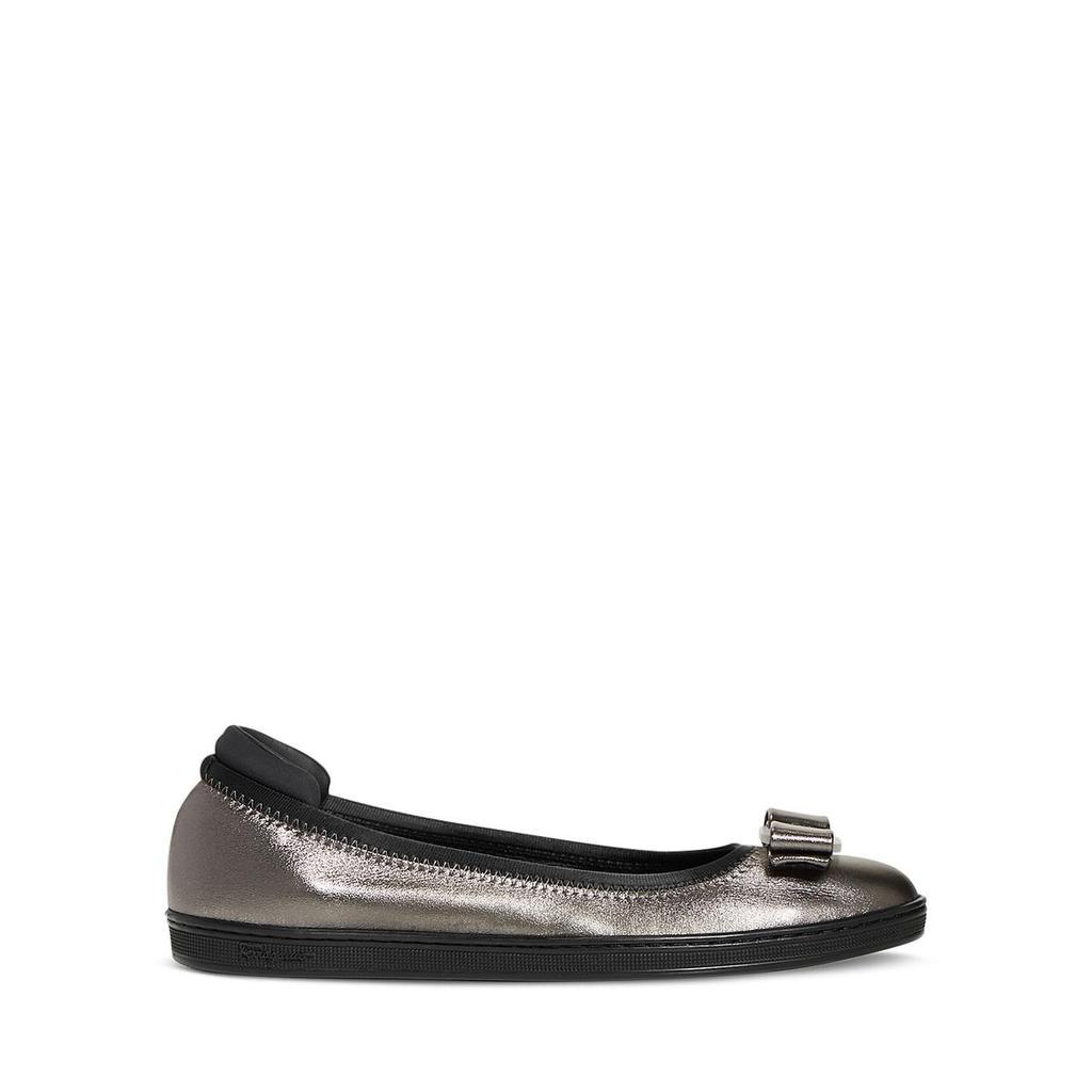 商品Salvatore Ferragamo|Salvatore Ferragamo Womens Savina Leather Slip-On Ballet Flats,价格¥2334,第4张图片详细描述