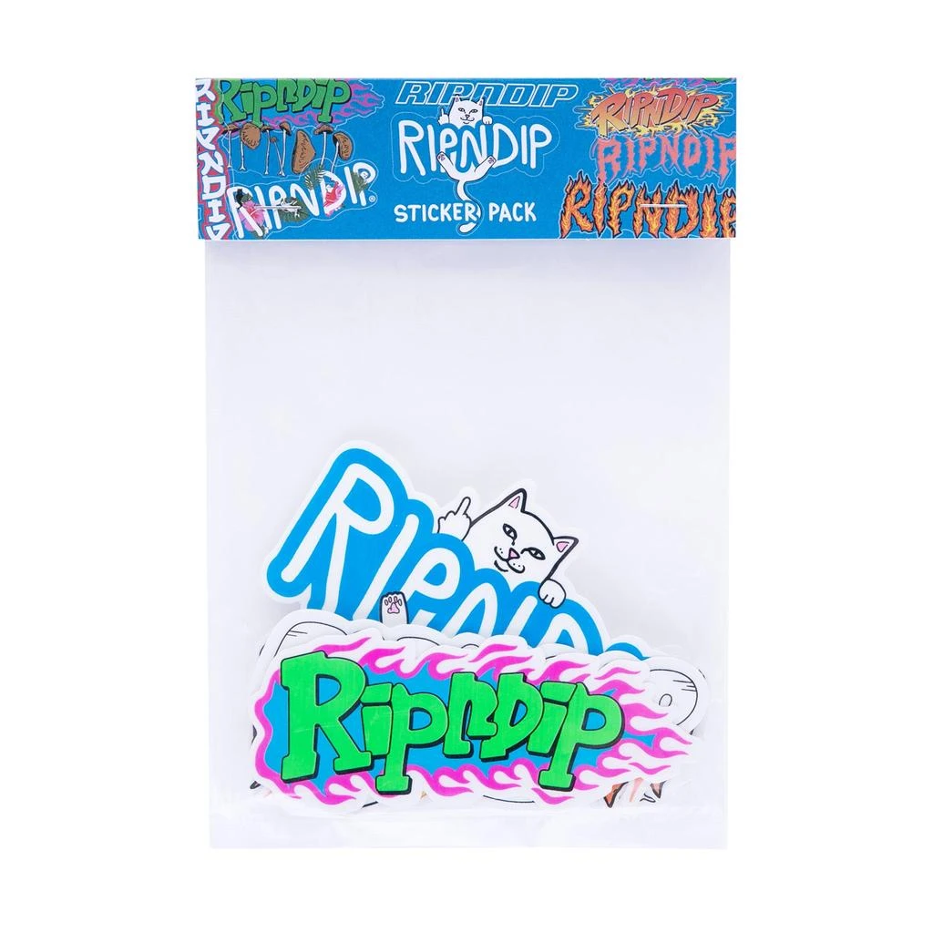商品RIPNDIP|RIPNDIP Logo Sticker Pack (Multi),价格¥91,第1张图片