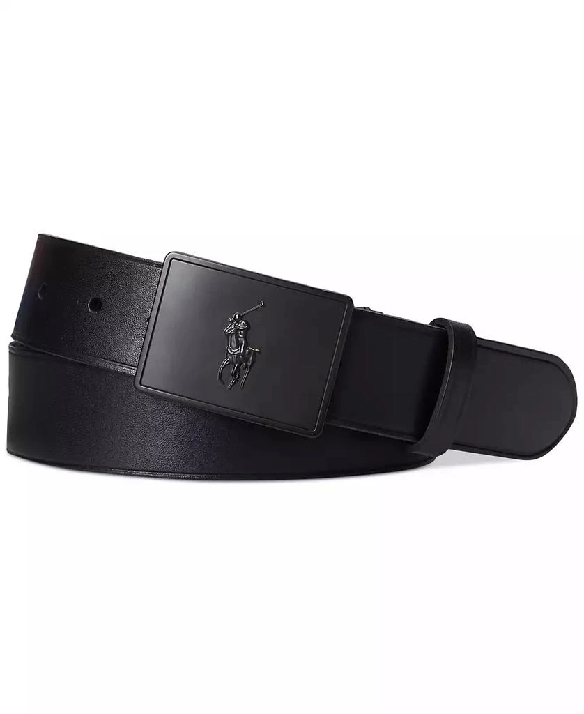 商品Ralph Lauren|Men's Plaque-Buckle Leather Belt,价格¥668,第1张图片